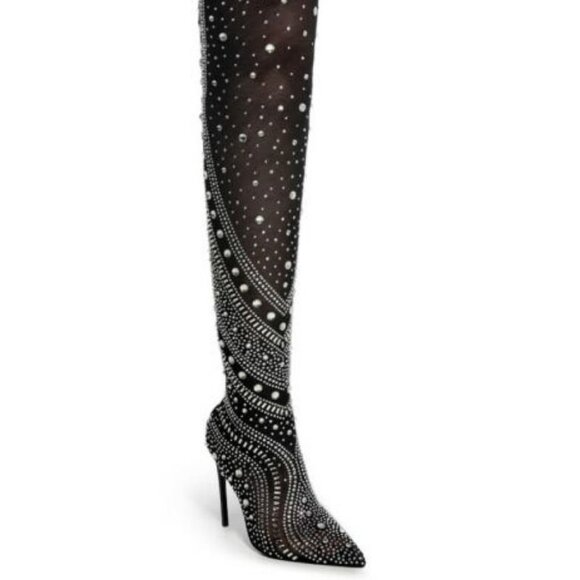 AZALEA WANG THE RHINESTONE PALET THIGH HIGH STILETTO BOOT ( BRAND NEW !!… - Picture 4 of 7